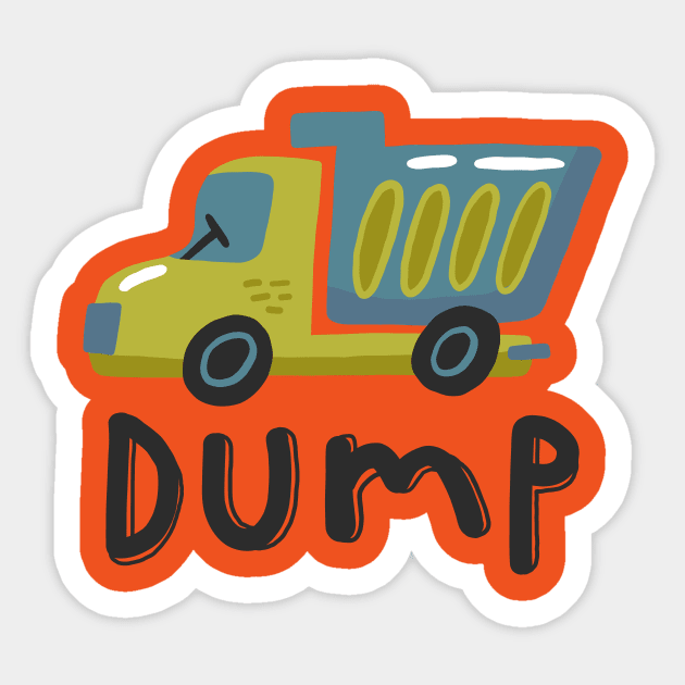 Dump Truck Sticker by JunkyDotCom